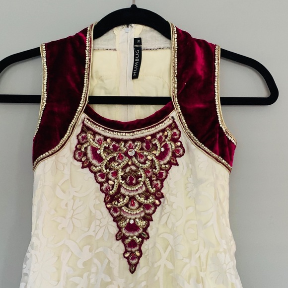 Lace and Velvet Kids Gown - Picture 2 of 6